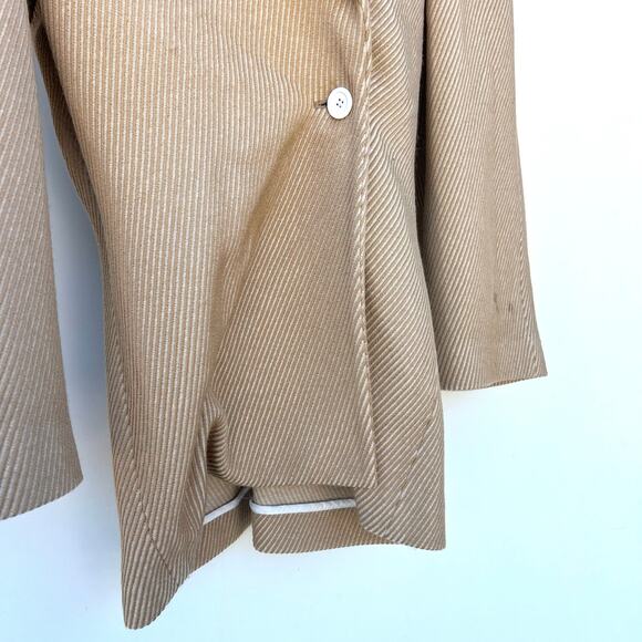 Acne Studios Beige Jumbo Twill Onesta Blazer Structured Ribbed 38 Wool 6 - Picture 10 of 12